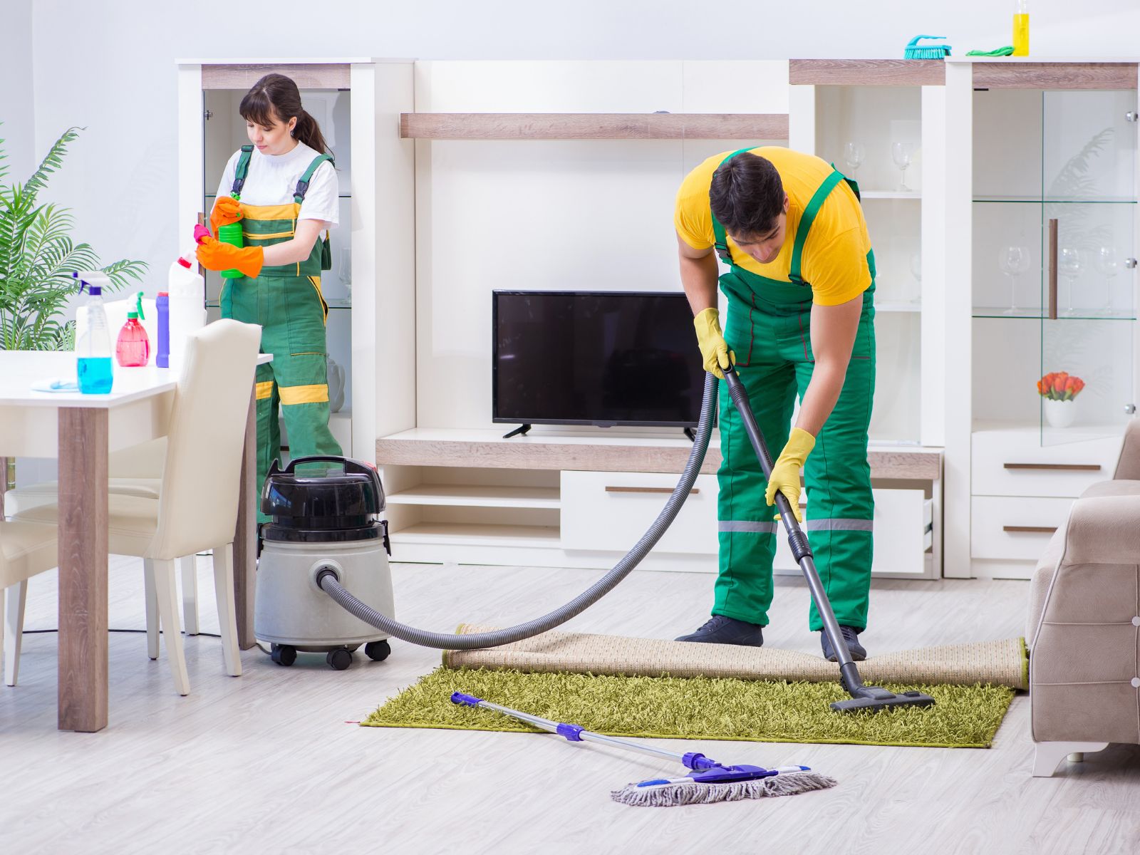 Can Scrub Lou clean areas that are often neglected, like behind appliances?